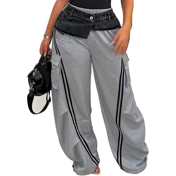 Chic Women's Casual Wide Leg Sweatpants - High Waist, Perfect for Every Season - Picture 1 of 6